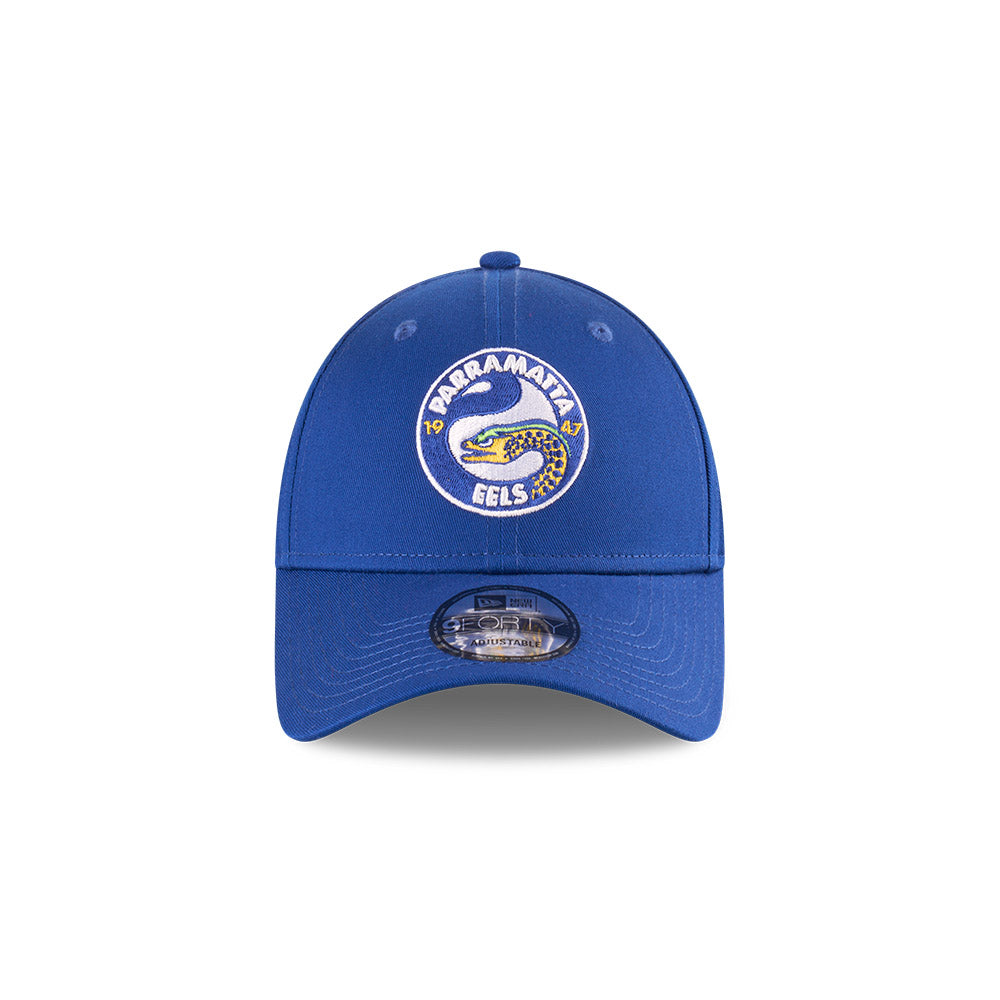 Parramatta Eels Youth Hat - NRL 2025 Badged Blue OTC 9Forty Kids Strapback Cap - New Era